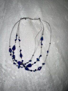 Blue layered necklace
